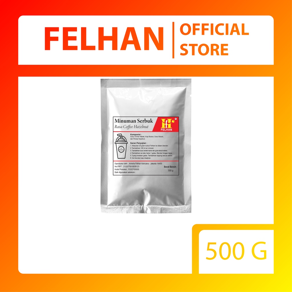 

FELHAN - Bubuk Minuman / Bubble Drink Rasa Coffee Hazelnut (500 gram)