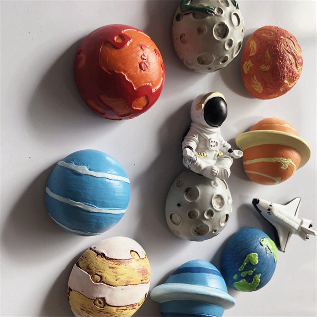 (1Pc) Magnet Kulkas Kreatif Bentuk Planet 3d