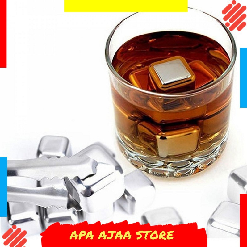 Best Seller ! Leeseph Reusable Stainless Steel Ice Cube / Es Batu - W00043