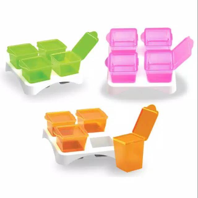 Baby Safe Food Container box  4in1 Tempat penyimpanan MPASI Bayi