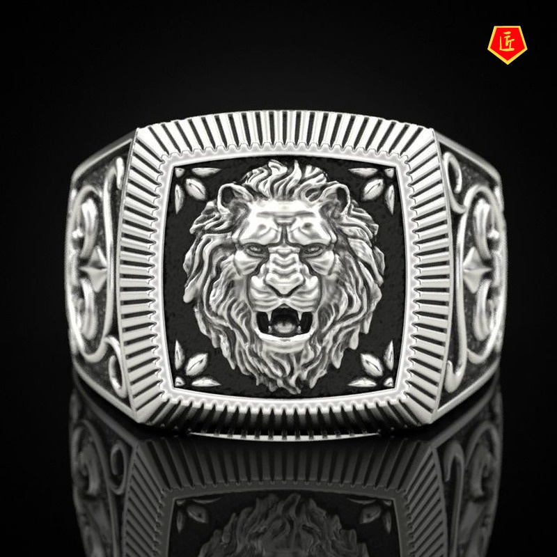 [Ready Stock]Classic Domineering Lion Ring for Men