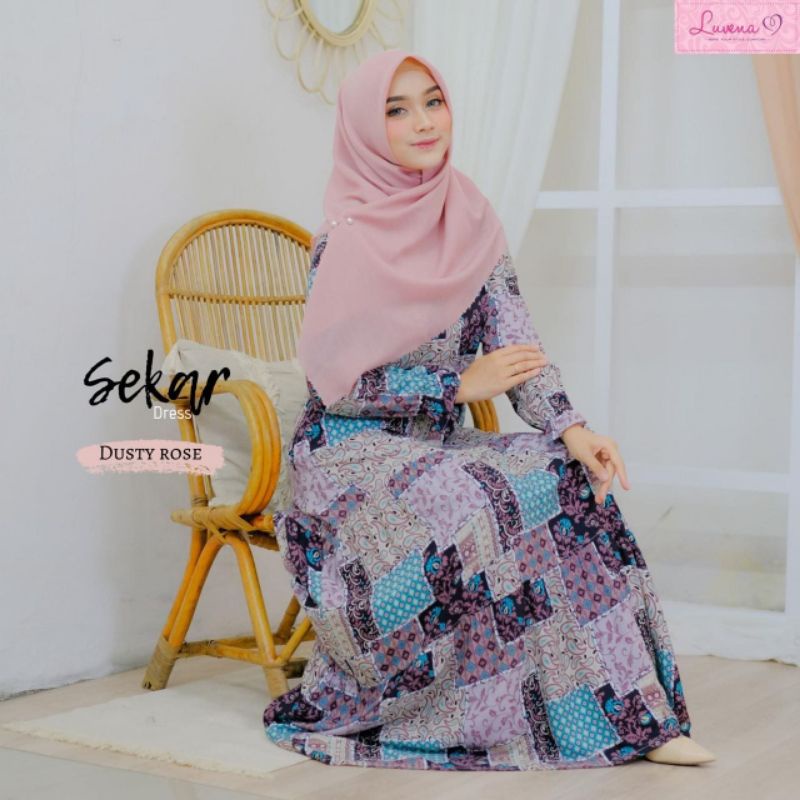 gamis murah baju dewasa perempuan muslim baju model baru Sekar by luvena