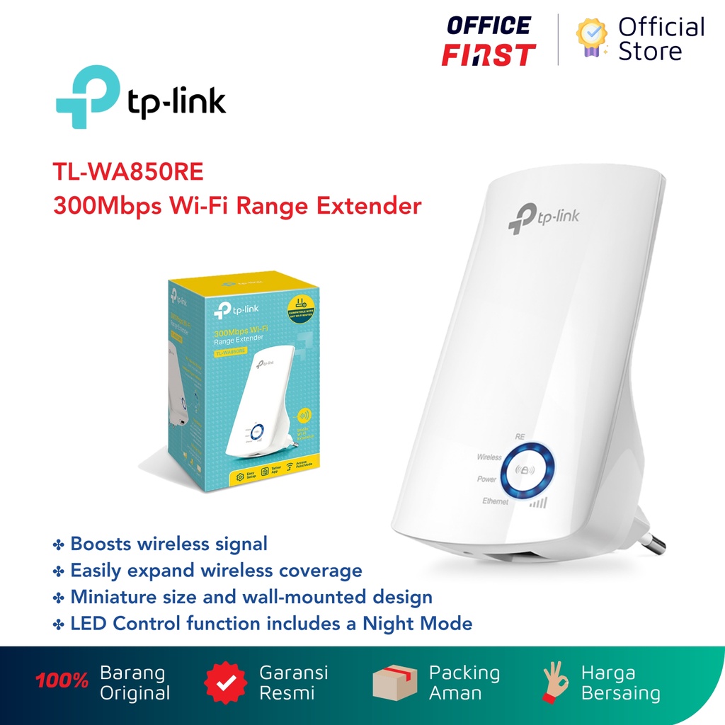 TP-Link TL-WA850RE 300Mbps WiFi Range Extender TLWA850RE TP Link