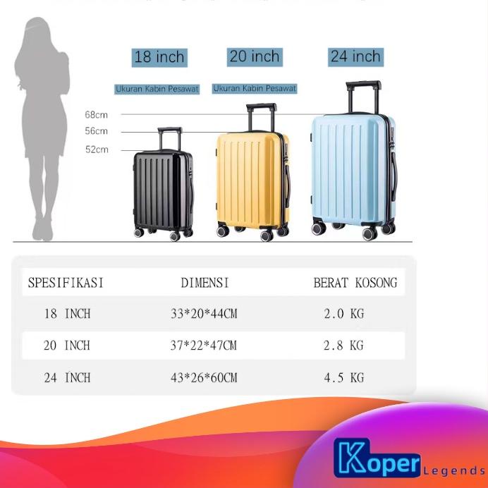 *Termurah* Koper 20 Inch Polo koper Size Koper Fiber Koper Import Koper Murah Koper cabin kaoper20 k