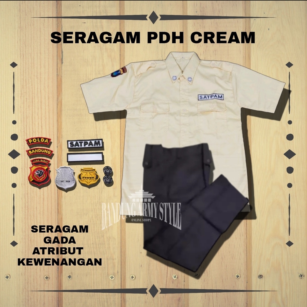 Seragam security terbaru / Seragam PDH terbaru / Seragam Security Coklat /SERAGAM PDH CREAM / PDH COKLAT / PDH CREAM/ Seragam security 2021