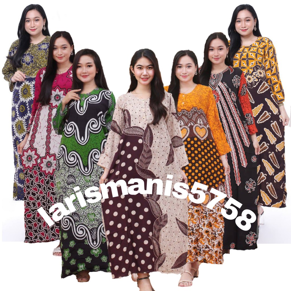 Daster Kencana Ungu Batik - DASTER LENGAN PANJANG MURAH PRODUSEN DASTER ABSTRAK REMEKAN PEKALONGAN