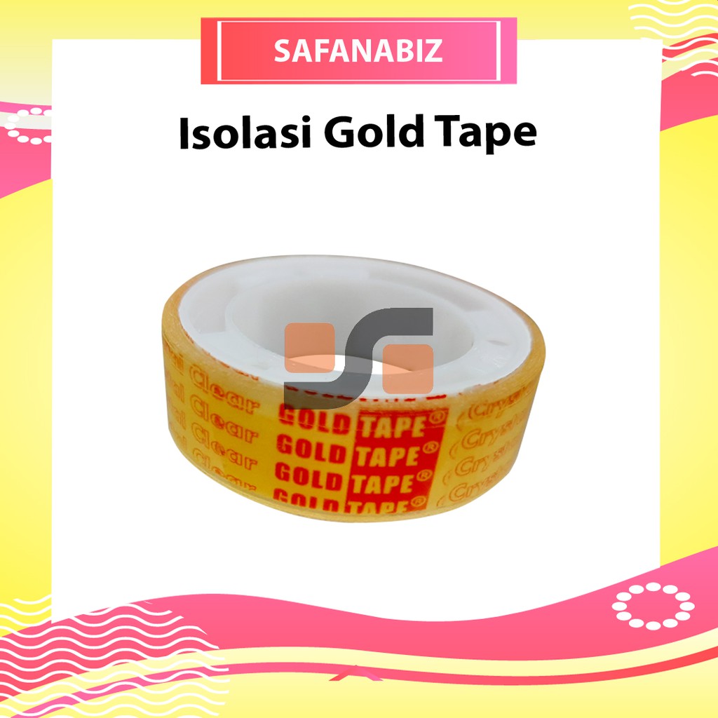 

Solasi Isolasi Gold Tape Bening 12mm