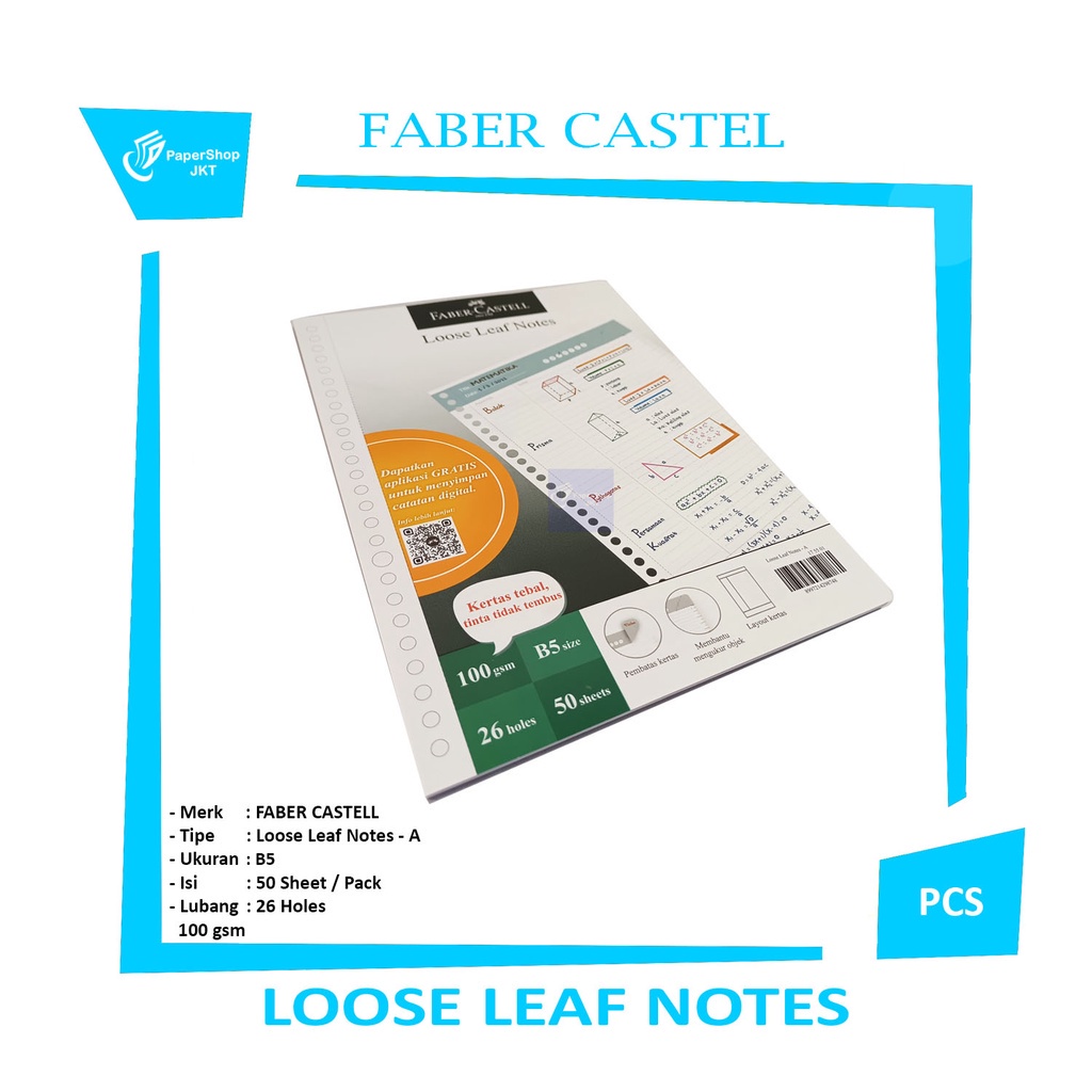 

Faber Castell - Loose Leaf Notes B5 - A - Hijau - Pack