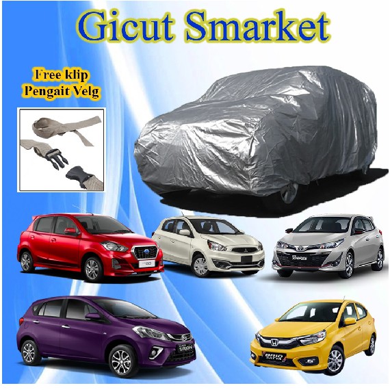 PROMO sarung selimut cover mobil yaris sirion mirage brio datsun go free pengait ban