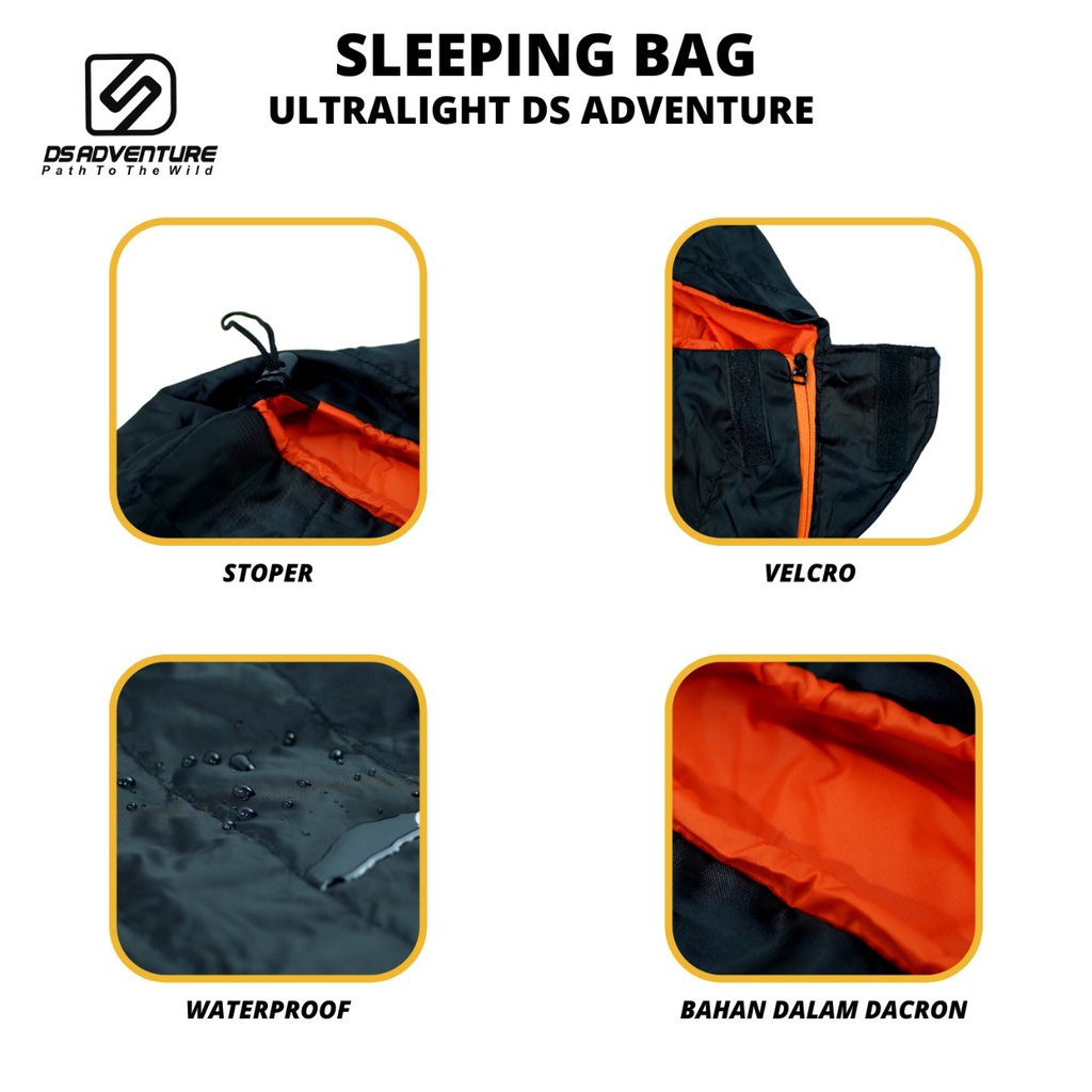 SB sleeping bag MUMMY dacron ULTRALIGHT DS ADVENTURE serI GELADA-1