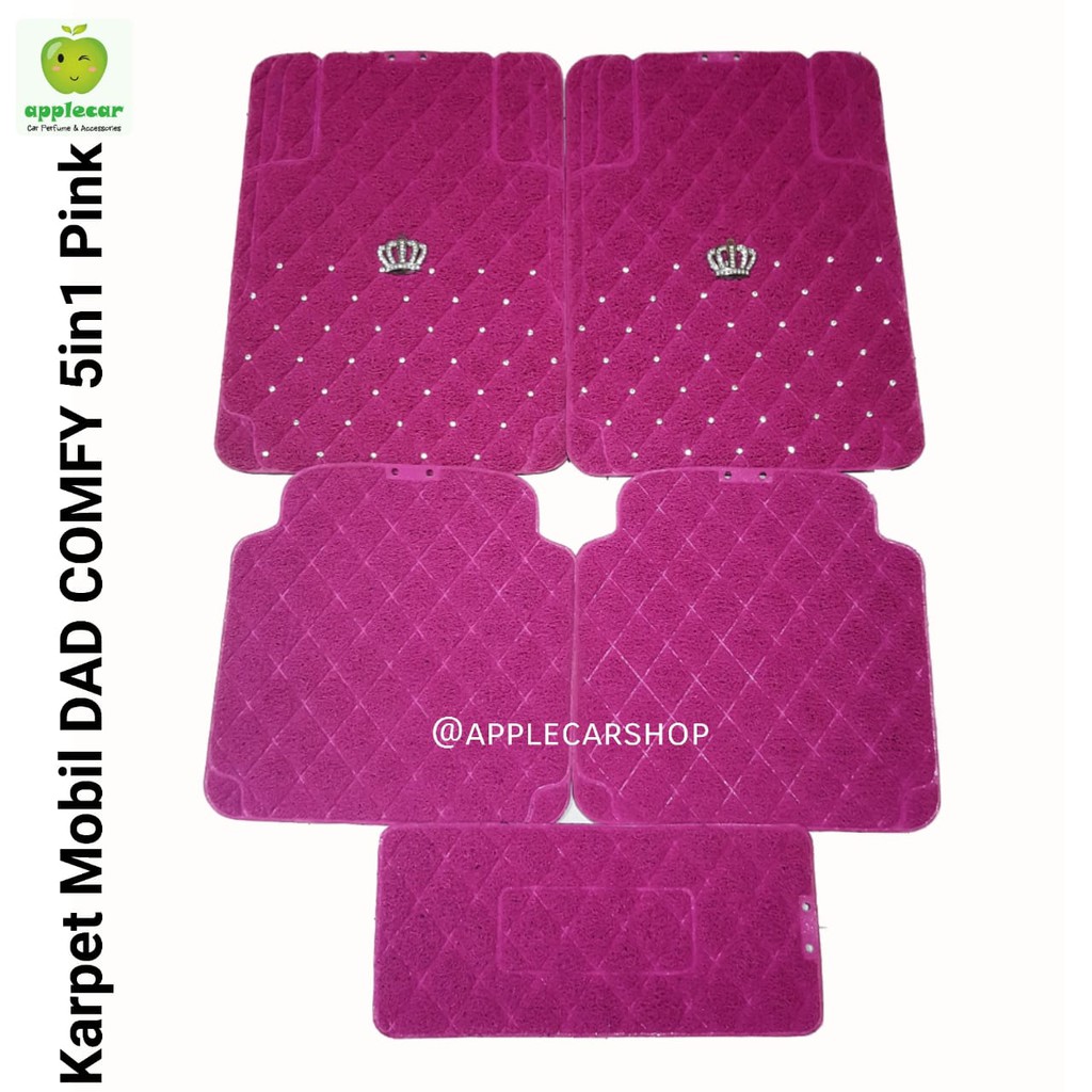 karpet comfy mahkota pink