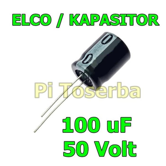 Kapasitor Elektrolit Elco elko 100 uF 50 Volt