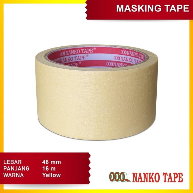 

Nanko 48 Mmx 18 Yard Masking Tape Kuning - 12 Pcs Termurah