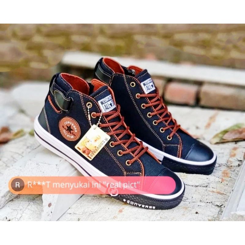 Sepatu all star high terbaru boot classic, old school