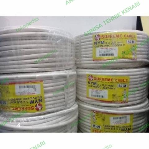 Kabel NYM 3x2,5 Supreme 50meter / Kabel kawat 3x2,5 supreme 50m ada stock
