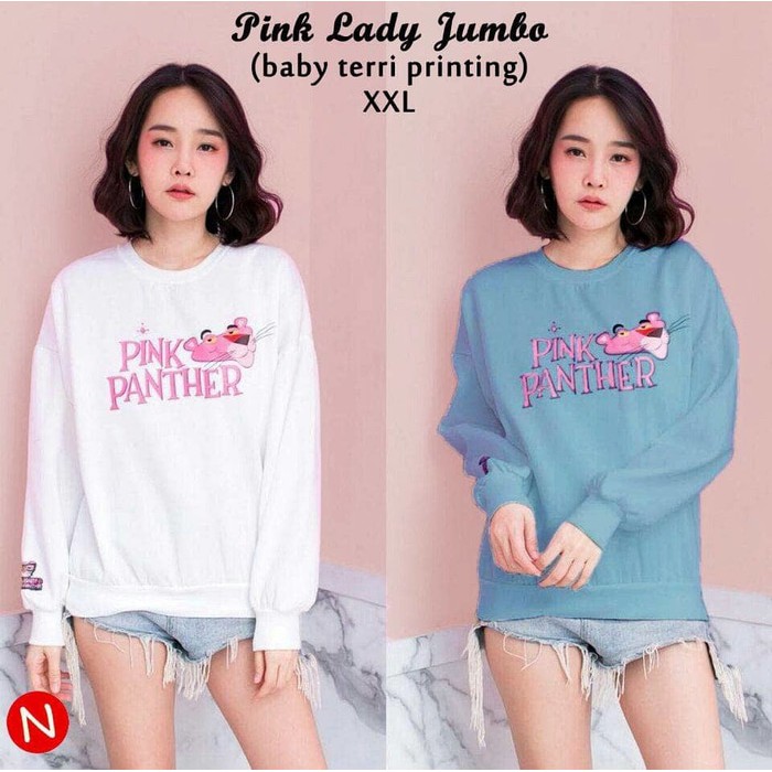 Promo pink lady jumbo atasan wanita jumbo baju wanita bigsize sweater Berkualitas