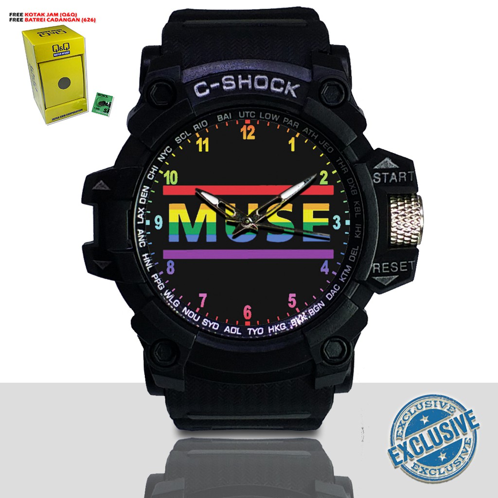 (EXCLUSIVE ) JAM TANGAN MUSE WATER RESIST FREE BOX DAN BATREI - NO.6