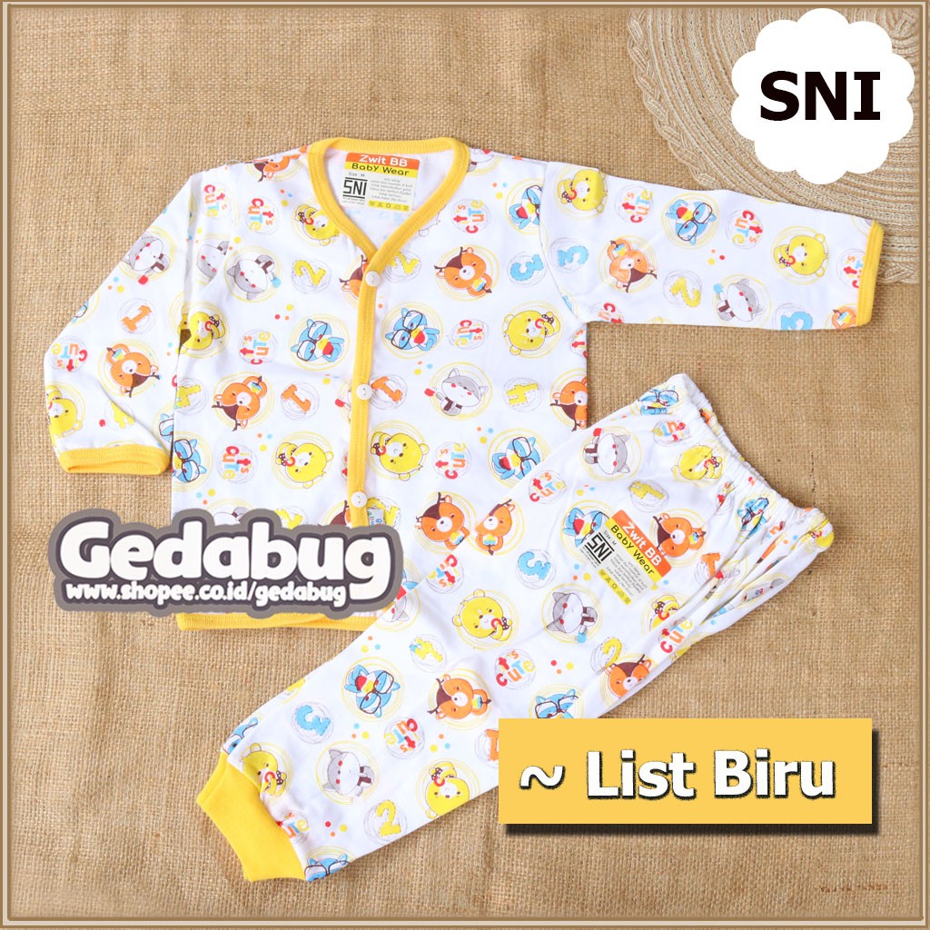 Setelan Zwit BB Panjang KANCING Baju Kancing PANJANG + Celana PANJANG Piyama bayi &amp; anak