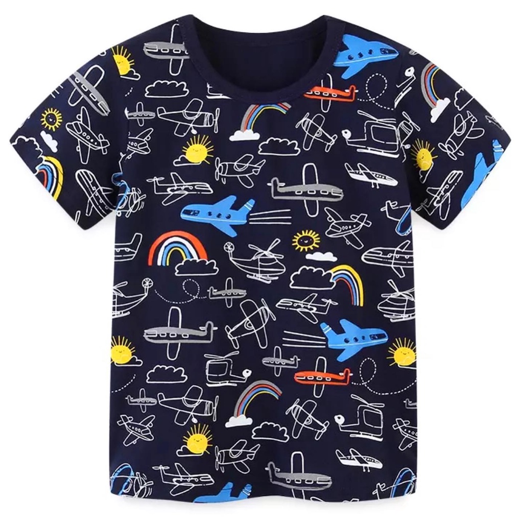 Bersertifikasi SNI 1-10 th Kaos HERBIVOR Dino / AIRPLANE SHIRT Anak Berkualitas babybeb pakaian anak Baju Bayi Berkualitas