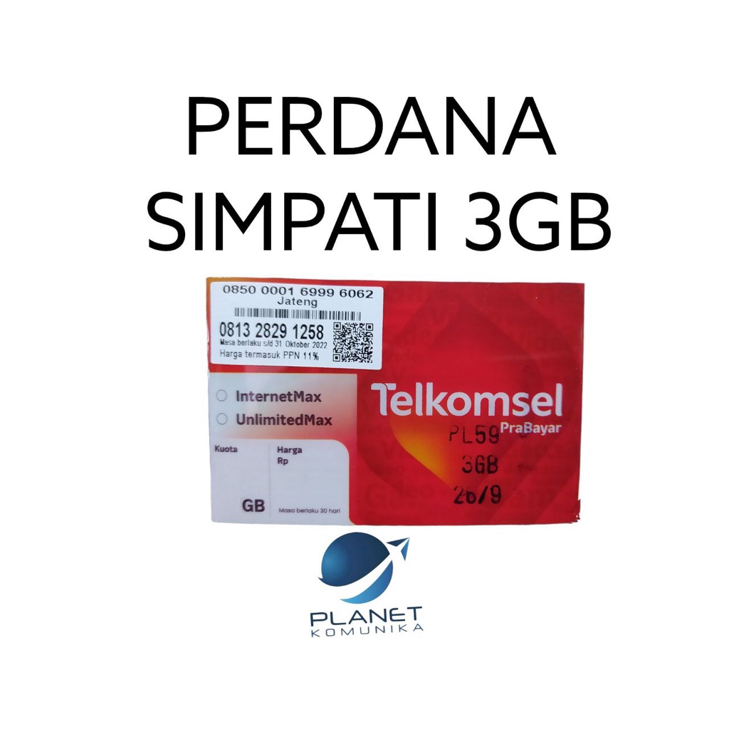 PERDANA TELKOMSEL 3GB