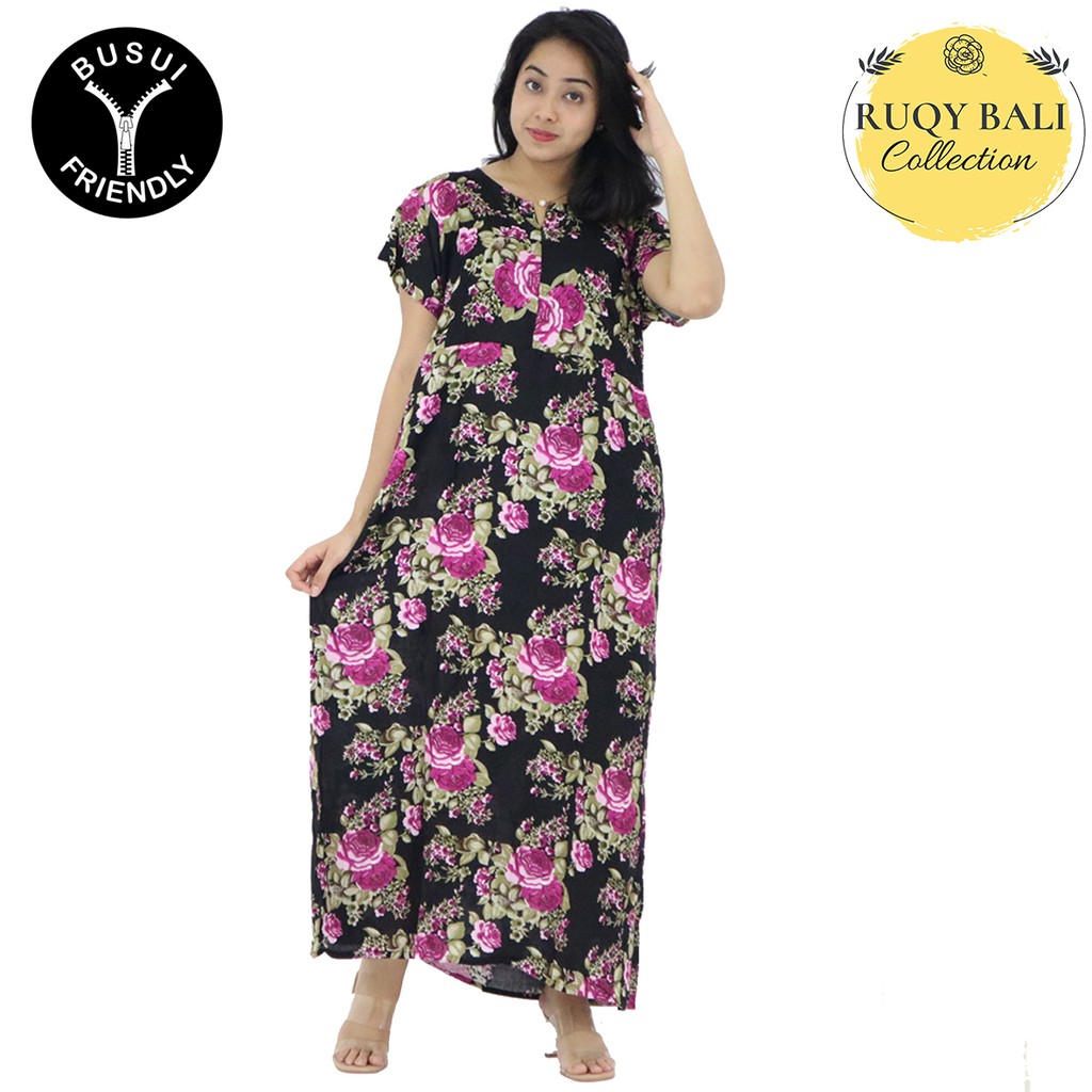 Daster Bali Panjang Busui Kekinian Murah Model Payung  (Grosir)
