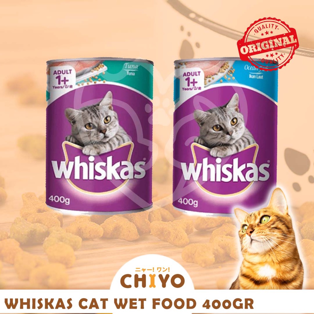 WHISKAS ADULT TUNA / OCEAN FISH 400GR [ MAKANAN KUCING BASAH ]