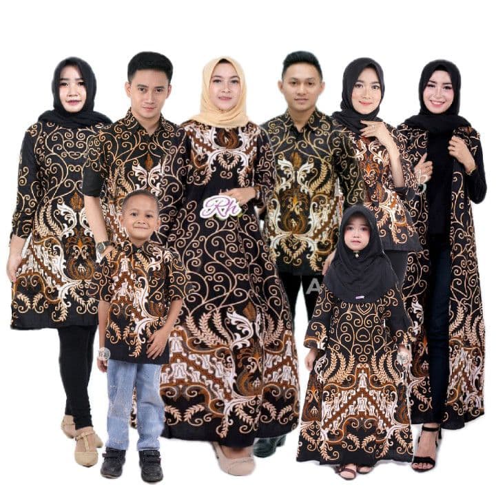 Batik Sarimbit Couple Mahkota Putih - BISA TERPISAH Batik Couple Sarimbit Keluarga Ayah Ibu Anak Seragam Lengkap