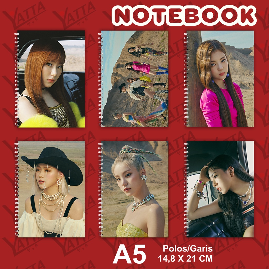 

Notebook KPOP ITZY Not Shy Concept Photos Ukuran A5 14,6 cm x 21 cm Seri 2