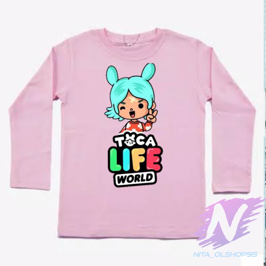 kaos toca boca kaos anak lengan panjang toca life wolrd permainan anak