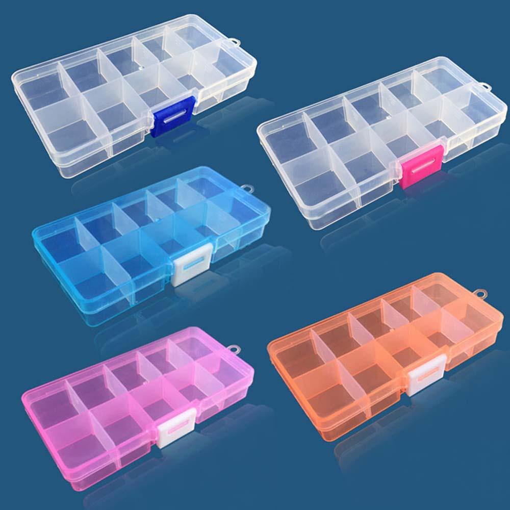 Nickolas1 Kotak Organizer Portable Colorful Case Wadah Kompartemen Cincin Grids Manik Organizer Sekat Kecil Organizer Dengan Sekat Bergerak Nampan Plastik