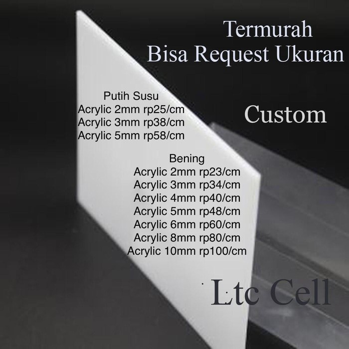 

Acrylic Putih Susu 2mm 50x100cm Akrilik Lembaran Potong Laser