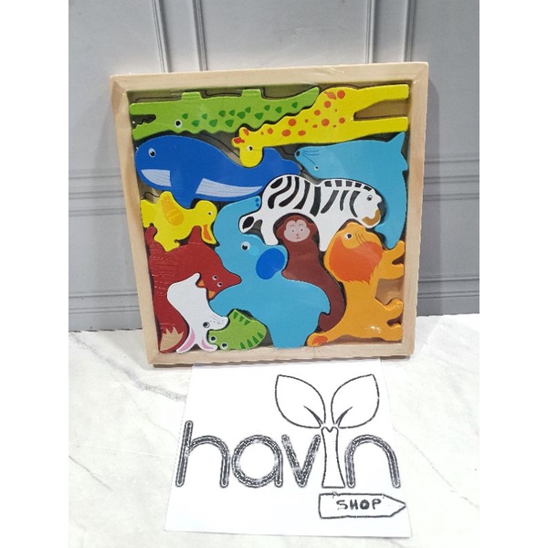 PUZZLE TETRIS 3D/PUZZLE KAYU-ANIMAL