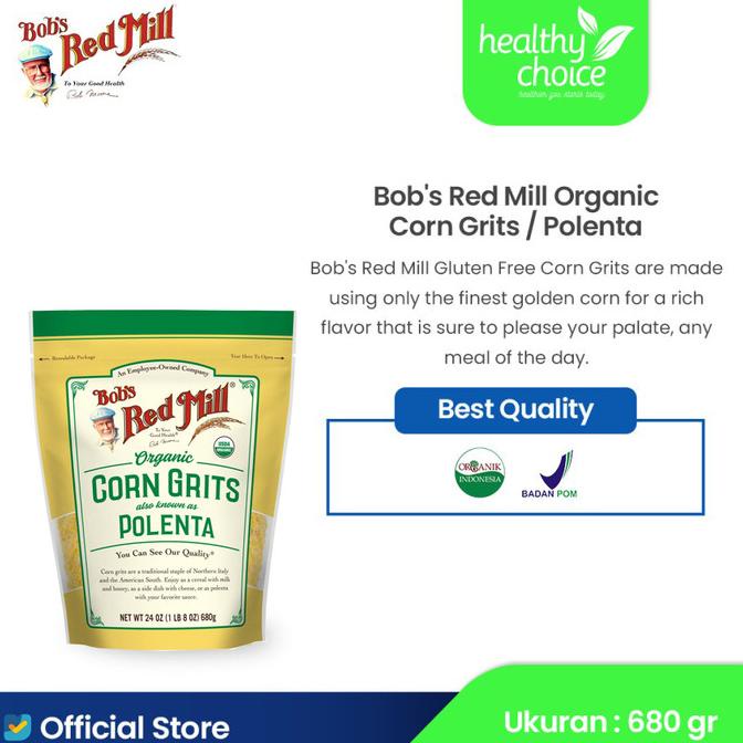 

BISA COD Bob's Red Mill Organic Corn Grits / Polenta 680 gr