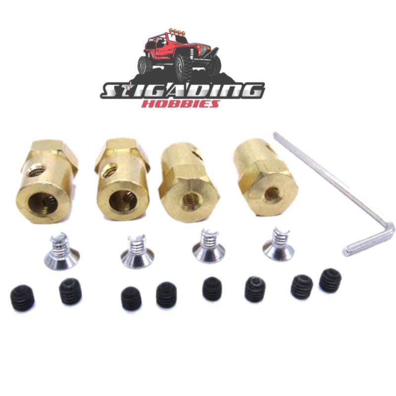 SPACER HEX CONVERTER 5MM TO 12MM RC MN WPL