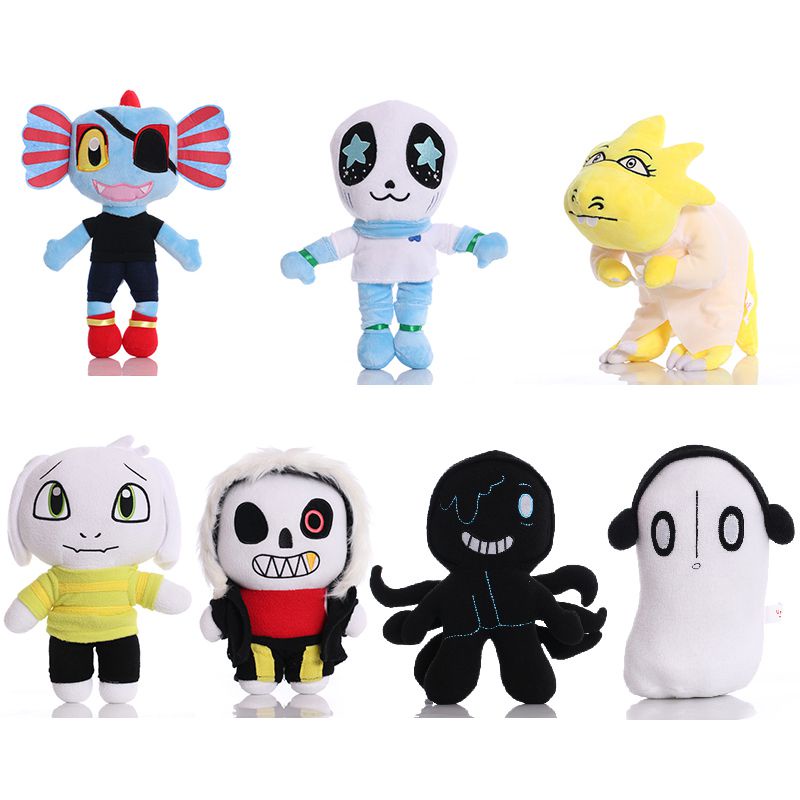 30cm Boneka Undertale Plush Doll Sans Sunflower Chara Asriel Lancer Stuffed Toy Kid Gifts Mainan