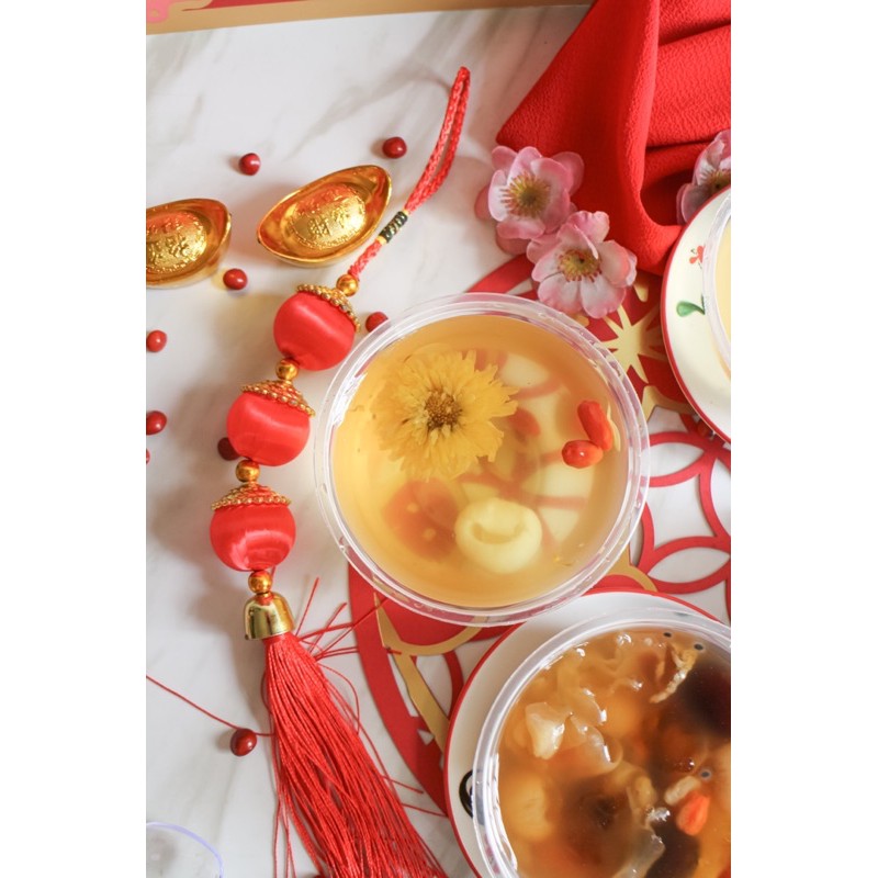 

Puding Krisan Chrysanthemum Longan herbal jelly organik alami sehat