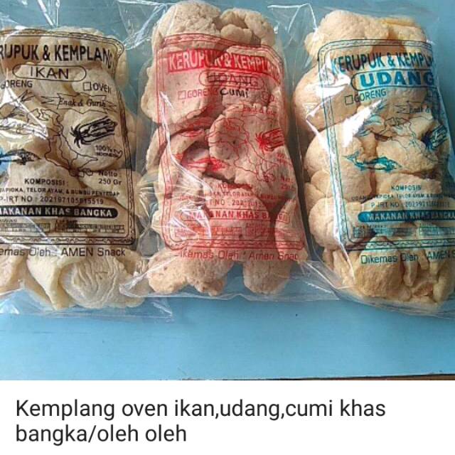 

Kemplang oven ikan cumi udang