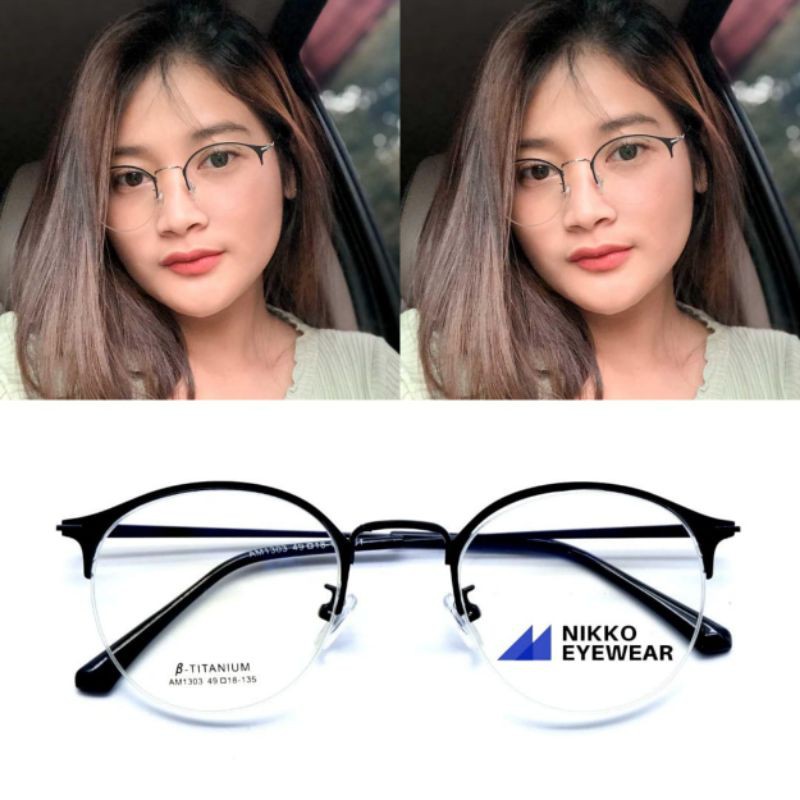 Paket Kacamata 1303 Lensa Antiradiasi Photochromic Blueray