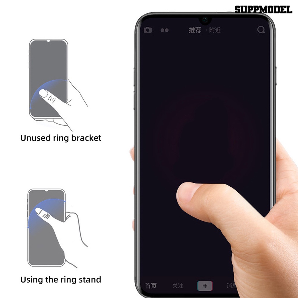 Sdl Bracket Ring Jari Magnetik Rotasi 360 ° Mount Mobil Universal Untuk iPhone / Samsung / Huawei / iPad