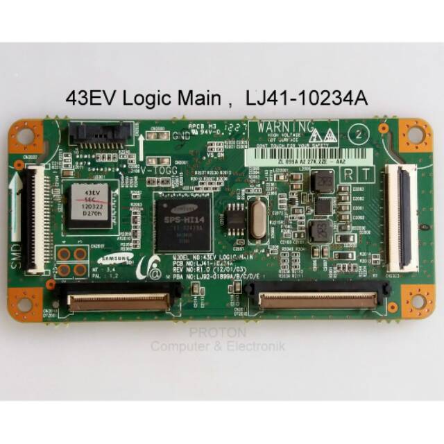 mesin TV PDP Plasma Samsung PS43E400 PS43E400U1R 43EV Logic Main tcon
LJ41-10234A