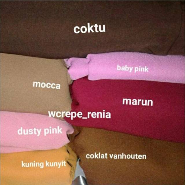 Kain Wollycrepe Polos Harga Per 0 5 Meter Shopee Indonesia