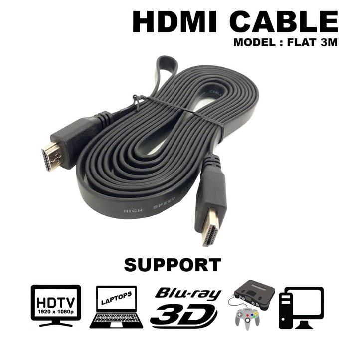 Trend-Kabel hdmi to hdmi flat 1.4 panjang.3meter