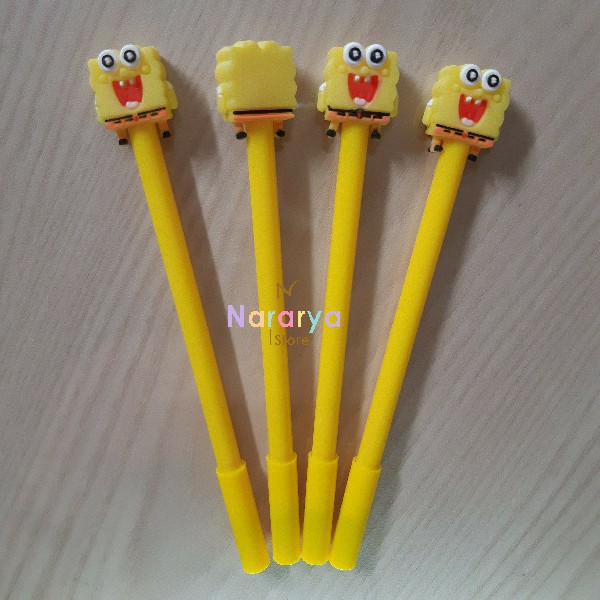 

2x Gel Pen Spongebob / Gel Pen Karakter / Gel Pen Lucu / Pulpen Lucu / Alat Tulis Sekolah