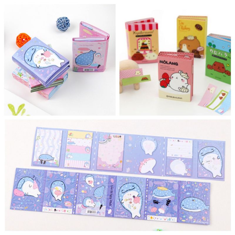 

Memo 003 Sticky Notes Whale/Sticky Note Lipat/Sticky Note Buku