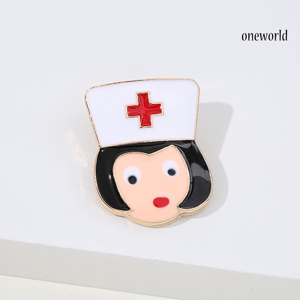 OW@ Exquisite Doctor Nurse Stethoscope Pattern Collar Brooch Lapel Pin Clothing Decoration