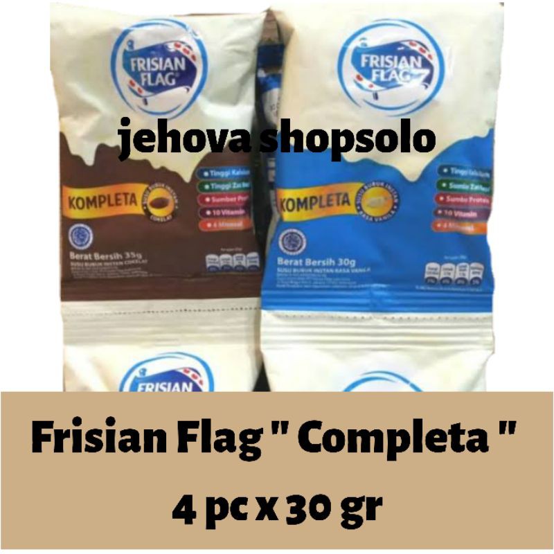 

Frisian Flag Kompleta rasa Vanila dan coklat 4pc x 30gr MURAH