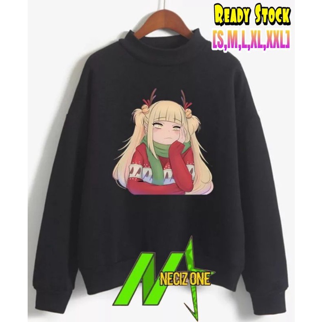 SWEATER CREW NECK ANIME JEPANG KEREN BNHA BOKU NO HERO ACADEMIA TOGA HIMIKO KARAKTER ATASAN WANITA