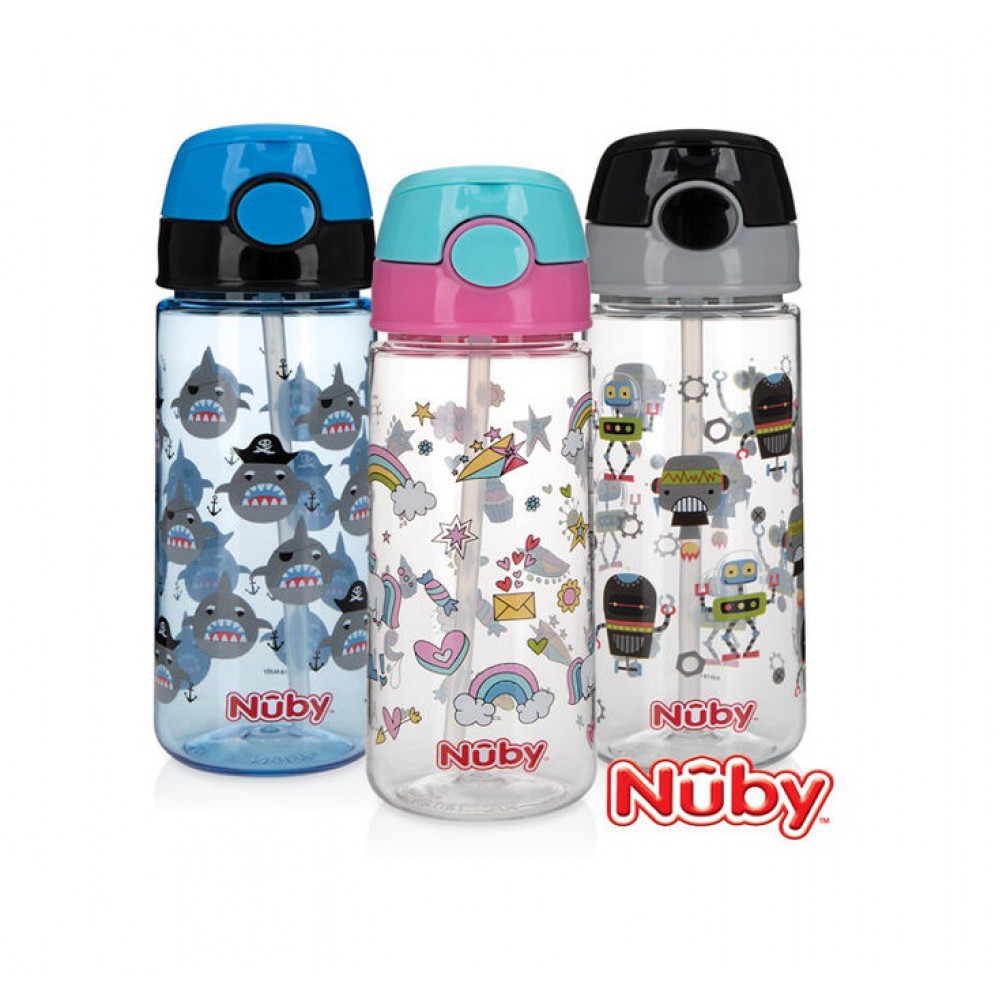 Nuby Tritan Flip It Cup 532ml - (Tersedia Pilihan Motif)