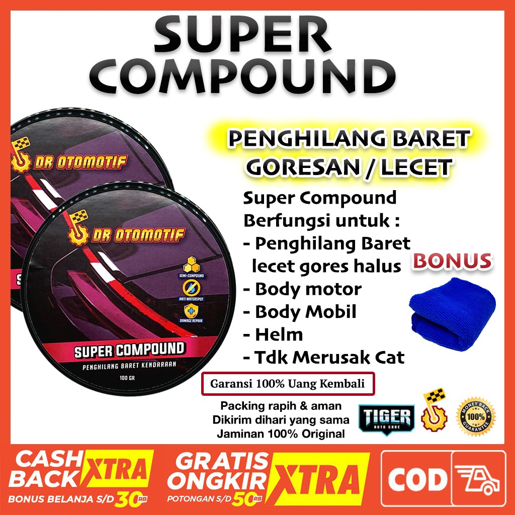Compound Motor Kompound Body Mobil Penghilang baret Bodi Kendaraan compond Pembersih Lecet Halus Kasar Scratch Remover compon kompon kompond goresan pengkilap pengkilat nano coating ceramic