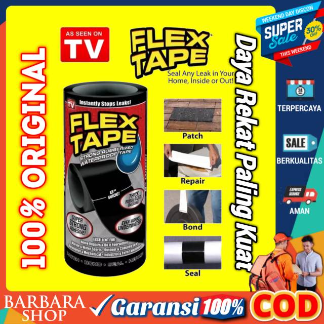 FLEX TAPE 4 Solasi Lakban Ajaib Super Kuat Waterproof / Lakban Anti Bocor Tambal Anti air